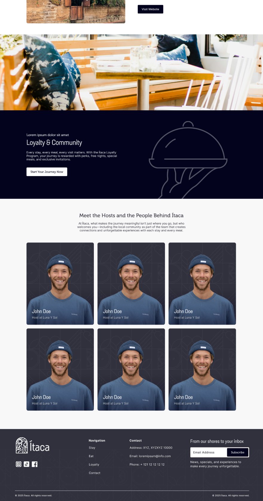 Itaca venue pages