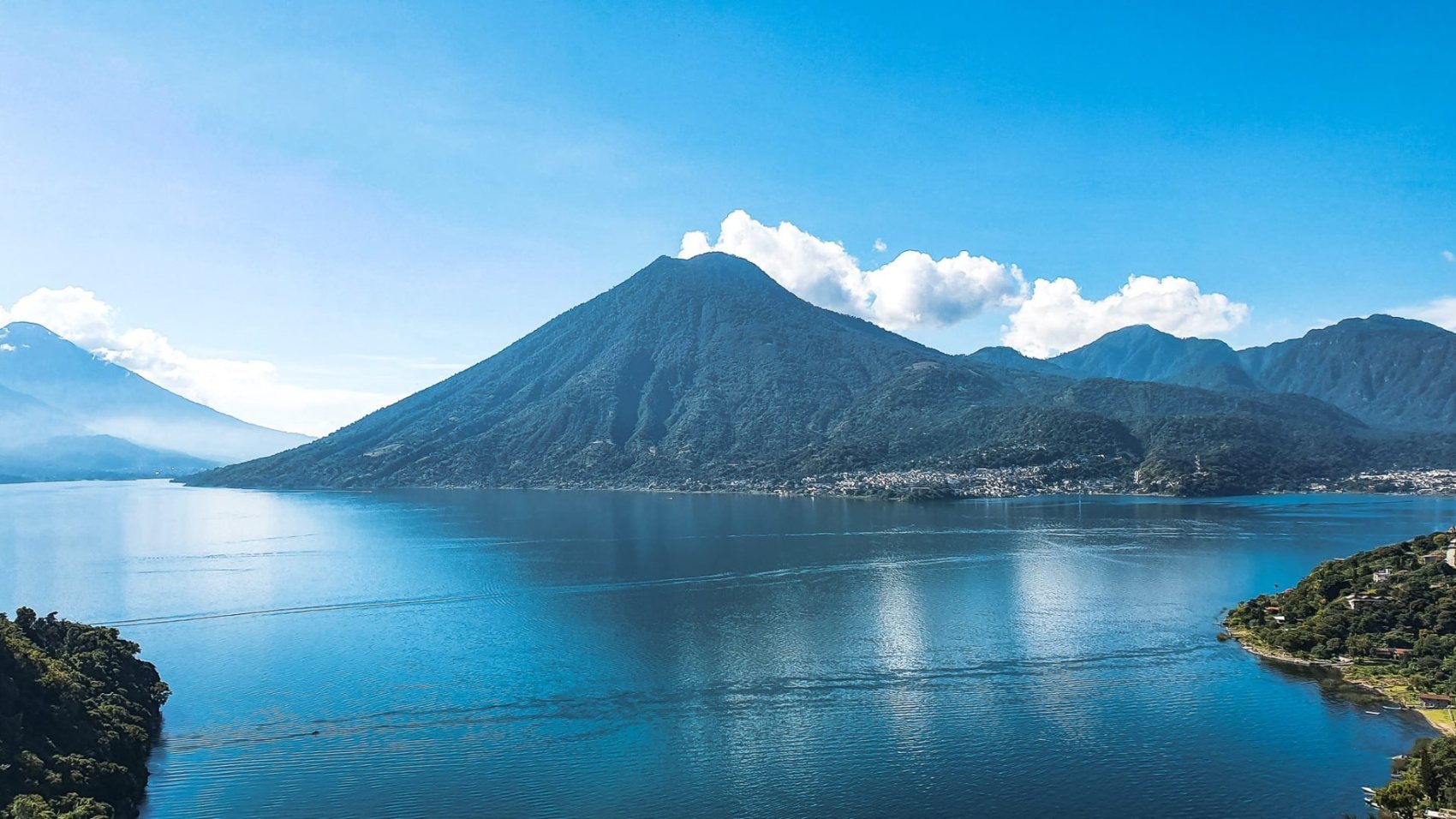 Lake Atitlán and its volcanoes